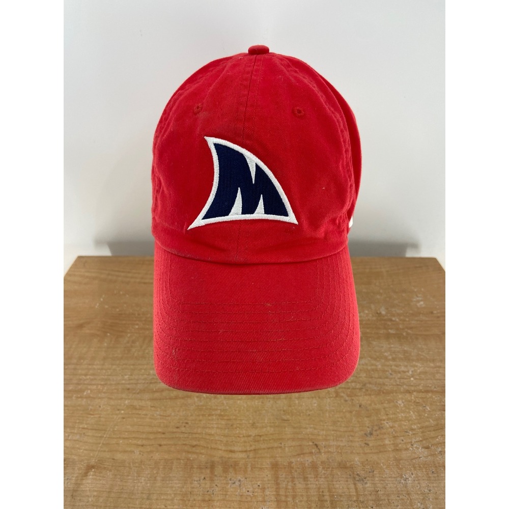 Ole Miss Nike Heritage 86 Red Baseball Cap Adjustable Hat Landshark Logo